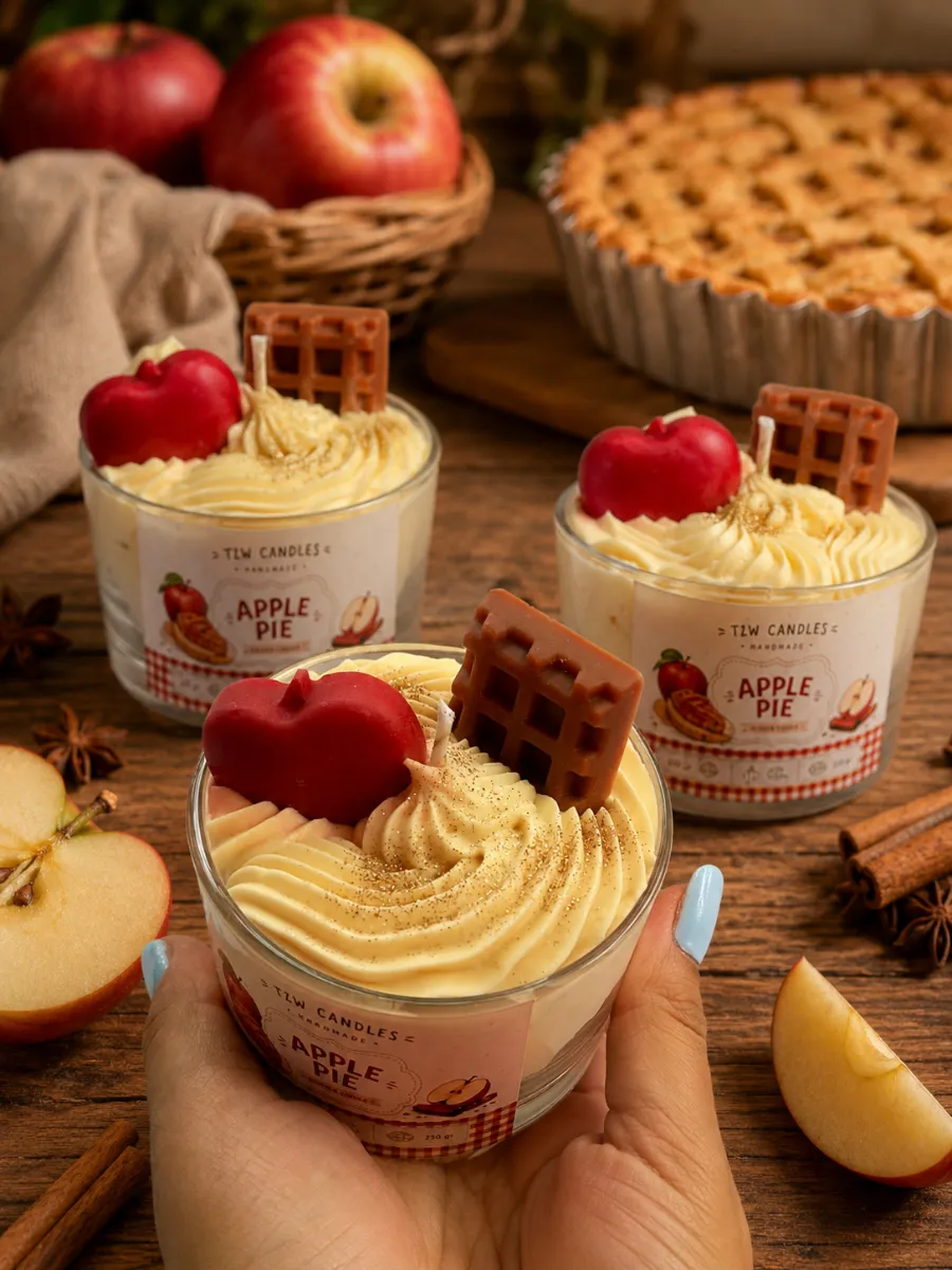 Apple Pie – Χειροποίητο Αρωματικό Κερί Σόγιας 250g 2 Apple Pie – Χειροποίητο Αρωματικό Κερί Σόγιας 250g - Image 2