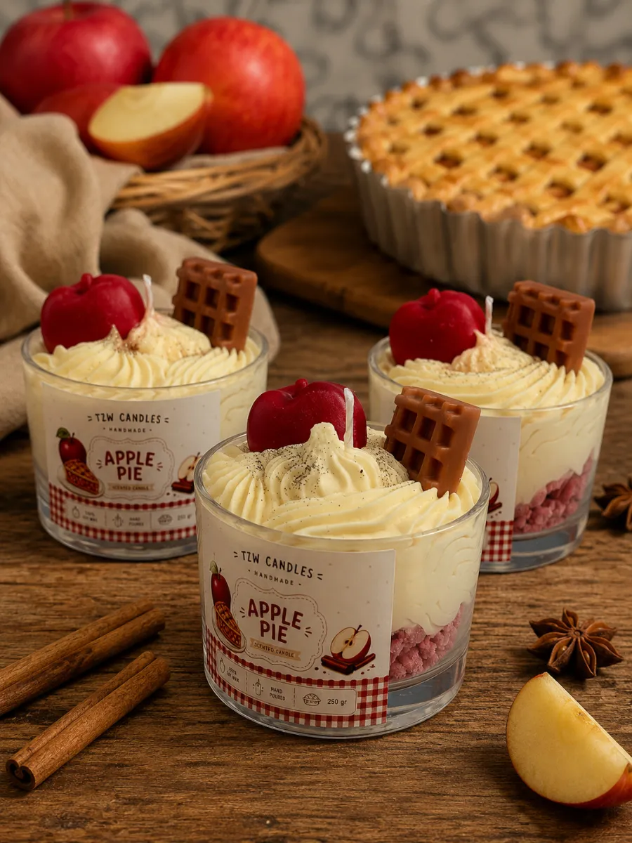 Apple Pie – Χειροποίητο Αρωματικό Κερί Σόγιας 250g 3 Apple Pie – Χειροποίητο Αρωματικό Κερί Σόγιας 250g - Image 3