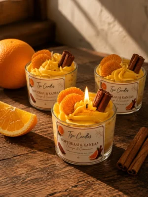 Orange Cinnamon-Χειροποίητο Αρωματικό Κερί Σόγιας 250g