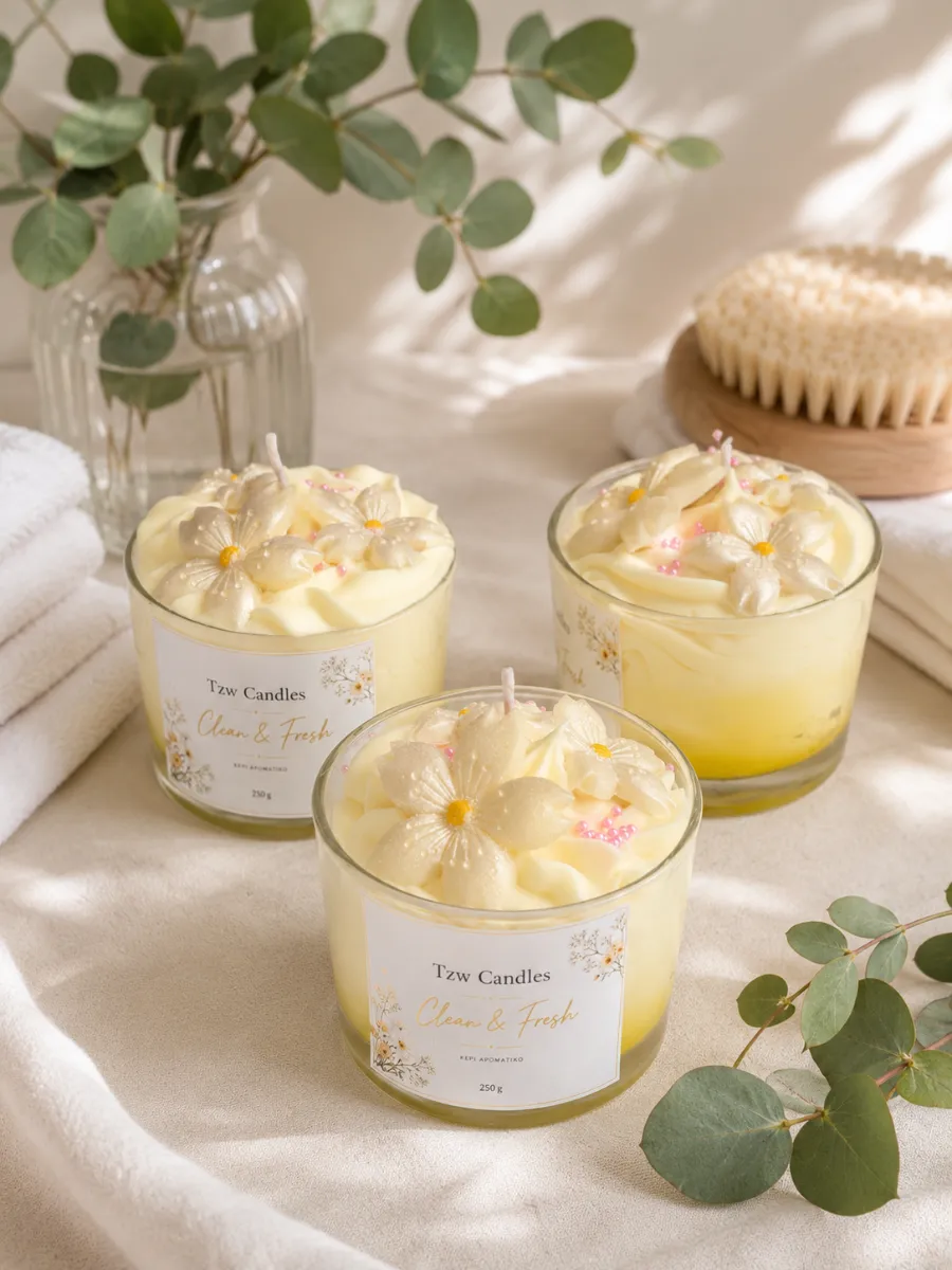 Clean and Fresh-Χειροποίητο Αρωματικό Κερί Σόγιας 250g 2 Clean and Fresh-Χειροποίητο Αρωματικό Κερί Σόγιας 250g - Image 2