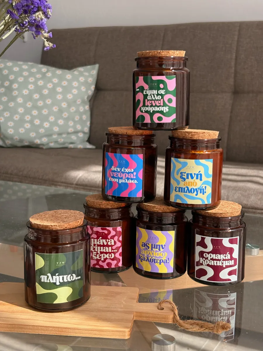 What's Your VIBE? Κερί με Ατάκα | TZW Candles 2 arwmatika keria atakes 4